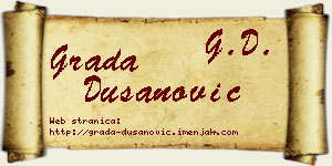 Grada Dušanović vizit kartica